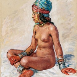 A nude woman